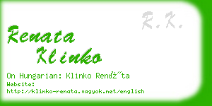 renata klinko business card